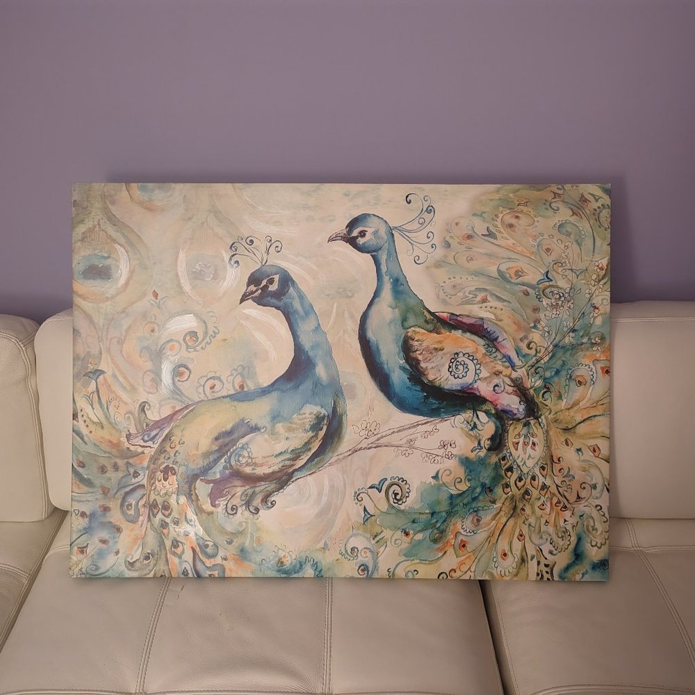 Peacock canvas photo